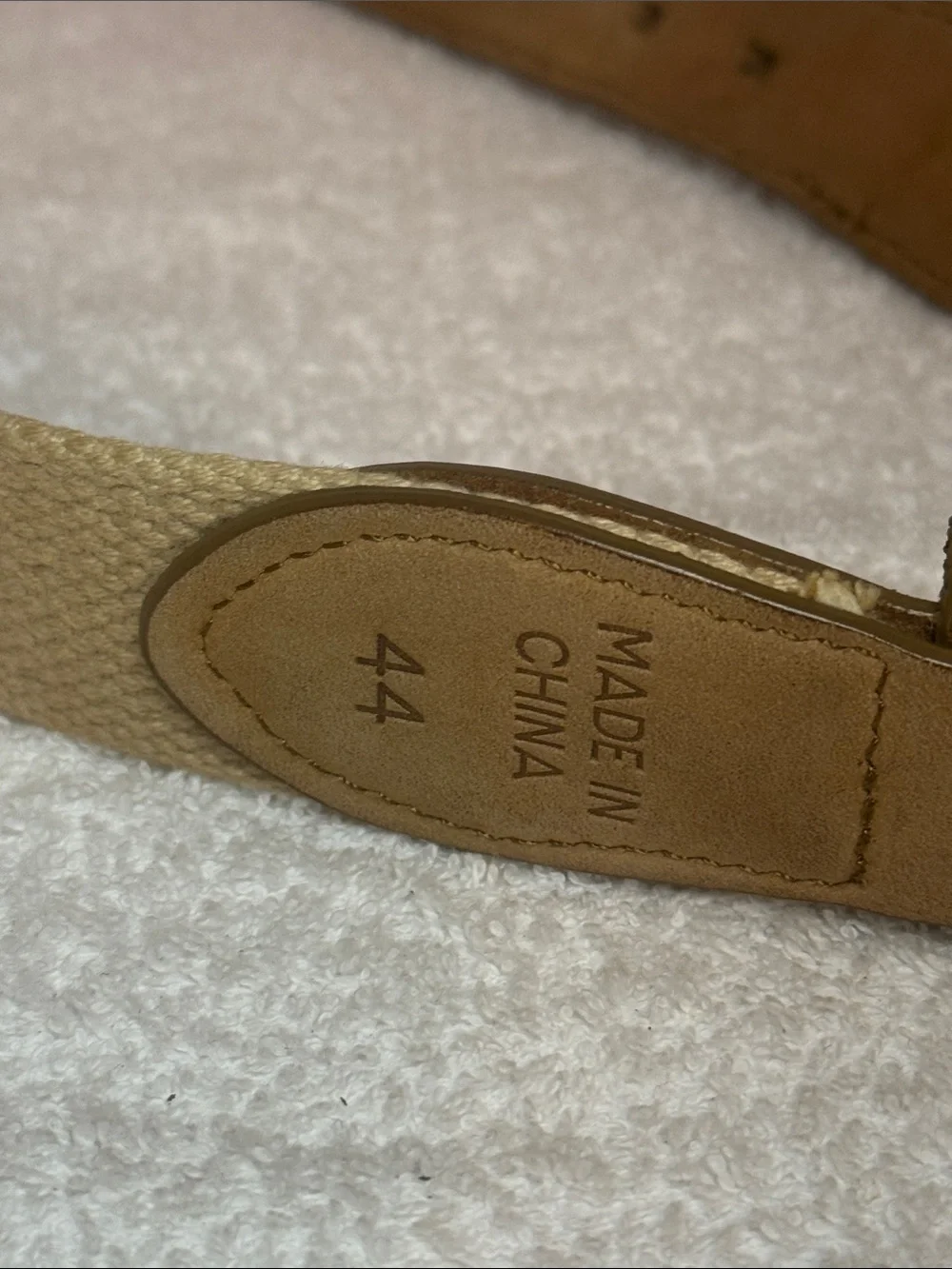 Guy Harvey Tan Leather and Navy Blue Embroidered Belt